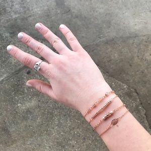 Set of 4 Rose Gold Bracelets